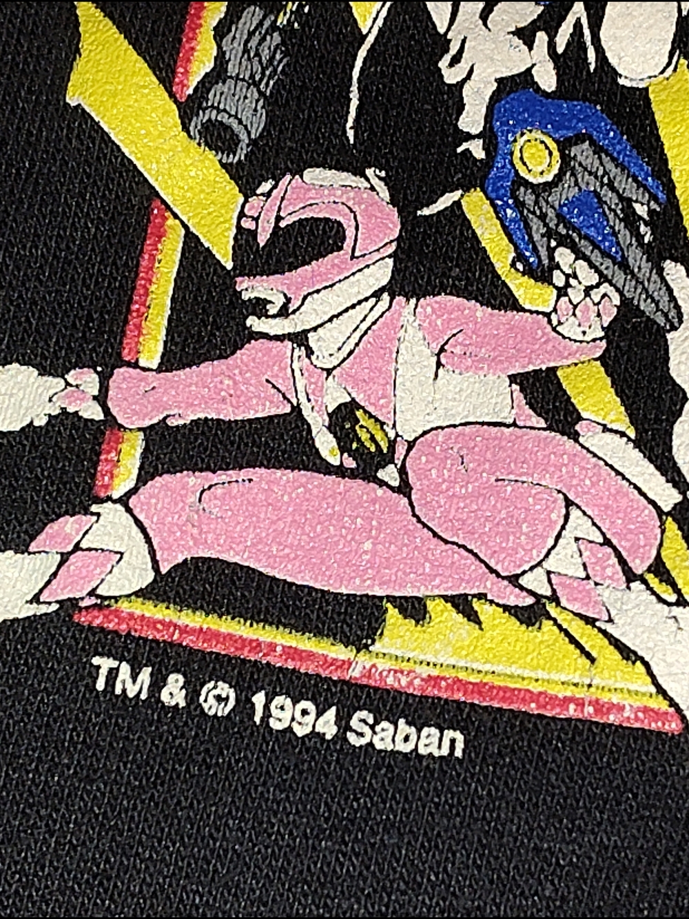 Power Ranger Black Sweatshirt with Multicolor Ranger Graphic - Picture 3 of 4